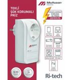 MUTLUSAN Tekli Akım Korumalı Priz 001 888 100004 00 00