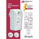 MUTLUSAN TEKLİ AKIM KORUMALI PRİZ TOPRAKLI