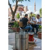 Mutsan 2'li Kokusuz Kapaklı Küllük | 304 Kalite Paslanmaz Çelik | Araç Bardaklık Uyumlu