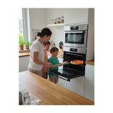 Mutsan 304 Kalite Paslanmaz Çelik Yuvarlak Pizza Çevirme Küreği Ø 24 cm | 50 cm Çelik Sap | Ev Tipi Fırın