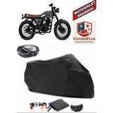 Mutt Hilts 250 Branda Siyah Arka Çanta Uyumlu(Topcase) Motosiket Brandası Motor Örtüsü Çadır Su Geçirmez Motosiklet Kılıfı Motor Brandası,lastikli,taşıma Torbalı