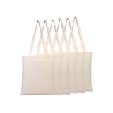MUTURA Baskısız Poplin Ham Bez Çanta 6 adet 160 Gr. %100 Pamuk Kumaş Punch Ve Boyamaya Uygun DEĞİLDİR