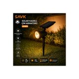 Muud Atelier Solar Kazıklı Çim Armatürü Amber Renkli Bahçe Aydınlatma