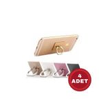 MUUN STORE Cep Telefonu Selfie Yüzüğü 4 Adet Akrobat Çok Renkli Belirtilmemiş Metal TR Nemli bir bezle silin.