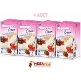 Muuuky Şekerli Sıvı Krem Şanti 1 kg (4 Adet) (Yerli Üretim)