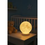 Muvesta Mini Ay Işığı Gece Lambası-3D Ay Şeklinde Masa Lambası-Ledli Pilli Dekoratif Tema