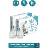 Muvicado Kedi Köpek Dış Parazit Ense Deri Damlası Bit Kene Pire Anti Parazit Bitkisel Damla - (Köpek Kedi Iç Parazit Sadece Dış Damladır) Bit Pire Kene Karşıtı Bitkisel Damla 8 Adet