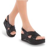 Muya , 31213-ASSOS , Anatomik Air Tabanlı Topuk Dikeni Kadın Sandalet - Siyah