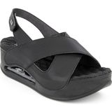 Muya 31213 Orthopedix Assos Anatomik Air Max Tabanlı Cırtlı Full Siyah Kadın Sandalet