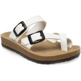 Muya 32601F Flip Beyaz Parmak Aralı Günlük Unisex Terlik