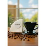Muybieno Siyah Seramik Dripper ve 50’li Demleme Kağıdı Filtre Kahve Seti