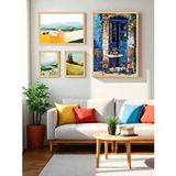Muyika Akdeniz Temalı Ahşap Çerçeveli 4’lü Tablo Seti – Pvc Korumalı Dijital Baskı, 50x70cm -akdeniz