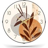 Muyika Autum Bombe Gerçek Cam Sessiz Mekanizma 36 cm Duvar Saati Pds-36 - 36 x 35 cm - Çok Renkli
