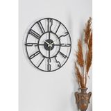 Muyika Black New Bunnela Metal Siyah Sessiz Mekanizma Duvar Saati 50X50Cm Mds-50 Myk1197-25