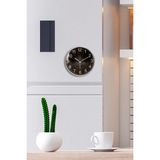 Muyika Design 11 cm Yuvarlak Mıknatıslı Buzdolabı Saati Siyah Modern Stil ve Sessiz Mekanizma