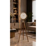 Muyika Design Ahşap Ayaklı Tripod Duvar Saati 150 cm Metal Kasa MUYİKA Ayaklı Salon Ofis Saeti Aynalı Pleksi Kadran-GBA