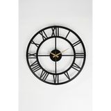 Muyika Design Duvar Saati 50cm Sessiz Mekanizma Siyah Metal Kasa Modern Tasarım - Roma Rakamlı 50 Mds-50