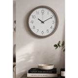 Muyika Design Duvar Saati Sessiz Akar Mekanizma Metal Kasa Camlı Modern Salon Saati - 40 cm Vizon Muyika