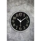 Muyika Design Kiely Mıknatıslı Siyah Buzdolabı Saati 11 cm Metal Yuvarlak Tasarım