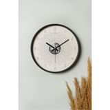 Muyika Design Oval Şekilli Gerçek Cam 30 cm Sessiz Mekanizma Duvar Saati Pds-30 Modern Tasarım