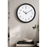 Muyika Design Siyah Metal Kasa Sessiz Duvar Saati 40 cm MUYİKA Modern Salon Ofis Saati