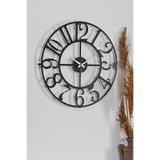 Muyika Duvar Saati 50Cm Sessiz Mekanizma Siyah Metal Kasa Modern Tasarım - Bonni Siyah 50 Mds-50 Myk1212-03