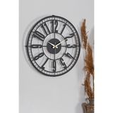 Muyika Duvar Saati 50Cm Sessiz Mekanizma Siyah Metal Kasa Modern Tasarım - Bruno 50 Mds-50 Myk1192-03