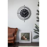 Muyika Duvar Saati 50Cm Sessiz Mekanizma Siyah Metal Kasa Modern Tasarım - Dubai 50 Siyah Mds-50 Myk2078-3