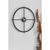 Muyika Duvar Saati 50Cm Sessiz Mekanizma Siyah Metal Kasa Modern Tasarım - Nuvola 50 Mds-50 Myk1193