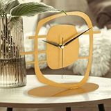 Muyika Maceire Gold Eskitme Metal Dekoratif Masa Üstü Saati 24x22cm Mms-m Sarı