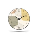 Muyika Modern Sessiz Mekanizmalı Şık Tasarım Dekoratif Bombe Camlı 36Cm Duvar Saati-Cachi Myk1383-Cachi