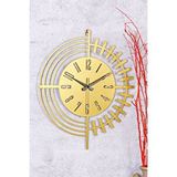 Muyika Muyika Dubai Metal Gold Duvar Saati 41x41cm Sessiz Mekanizma Mds-41 Siyah