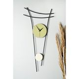 Muyika Muyika Heit Metal 73-34cm Dekoratif Duvar Saati Mds-50 Siyah