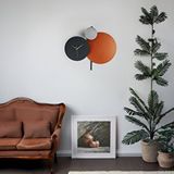 Muyika Muyika Pavimento Hand Made Metal 48x44cm Sessiz Mekanizmalı Dekoratif Duvar Saati Mds-50 Turuncu
