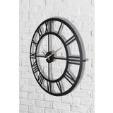 Muyika MYK1195 Roma Rakamlı Metal Siyah 50x50 cm Duvar Saati