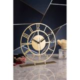 Muyika MYK1303-3 Bunnela Metal Gold Eskitme 25x23 cm Masa Üstü Saati