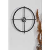 MUYİKA Nuvola Metal Siyah Duvar Saati 50x50cm MDS-50