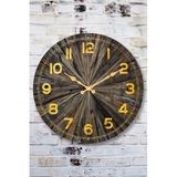 Muyika Oscurita Antica Oval Ön Kısım Eskitme 36Cm Duvar Saati Pds-36 Myk1113-06