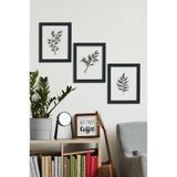 Muyika Regina 3 Parça Ahşap Çerçeveli Cam Üstü UV Baskılı Tablo Seti, 28x66 cm, Modern Dekoratif Duvar Tablosu, Salon, Oturma Odası ve Yatak Odası İçin Şık Duvar Dekoru (Siyah)