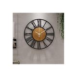 Muyika Roma Attraente Rakamlı Ahşap Göbek Siyah Dekortif Duvar Saati 50X50Cm Mds-50 Myk1195-07