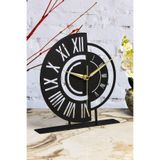 Muyika Ruota Siyah Metal Dekoratif Masa Üstü Saati 25X23Cm Mms-M Myk2029