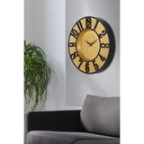 Muyika Swarty Siyah Rakam Gold Plastik Kasa Sessiz Mekanizmalı 34X34Cm Duvar Saati Pds-34 Myk1476-02