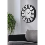 Muyika Swarty Siyah Rakam - Gümüş Plastik Kasa Sessiz Mekanizmalı 34X34Cm Duvar Saati Pds-34 Myk1476-04