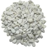 Muyu Craft Beyaz Akvaryum Taşı Doğal Dekoratif Çakıl Teraryum Vazo ve Saksı Dekor Taşı - 5 kg