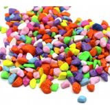 Muyu Craft Renkli Dekoratif Çakıl Taşı 500 gr Akvaryum Teraryum Fanus Saksı Dekoru Doğal Hobi Taşı 0.4-1 cm