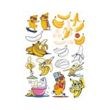 Muz Sticker Set 20 Parça Telefon, Tablet, Defter, Laptop Sticker