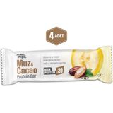 Muz ve Kakao Aromalı Protein Bar 45 G | Protein Içeren Atıştırmalık ve Sporcu Barı | 4 Adet - 45 gr