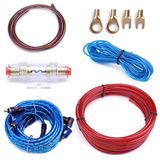 Muzata 10 Gauge Amplifikatör Kurulum Kiti RCA Interconnect ve Hoparlör Tel Araba Ses Subwoofer Tel AMP Kablolama Oto Ses Kabloları M027