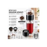 Muzeko 200Ml Çift Katlı El Yakmayan Isıyı İçinde Tutan Cam Bardak Detox Bitki Çayı Demleme Ihlamur Demliği Bitki Çayı Demleme Tüm Bitki Çaylar İçin Uygundur Siyahkapak