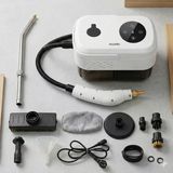 Muzeko Steam Cleaner Dijital Buharlı Temizlik Robotu Çok Fonksiyonlu Buharlı Makine 2500W Beyaz